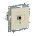 Розетка ABB Cosmo, проходная, телевизионная, с экранированием, кремовая, 619-010300-272