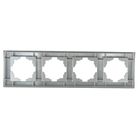 Рамка ABB Cosmo, 4 поста, Алюминий, 612-011000-228 Рамка ABB Cosmo, 4 поста, Алюминий, 612-011000-228