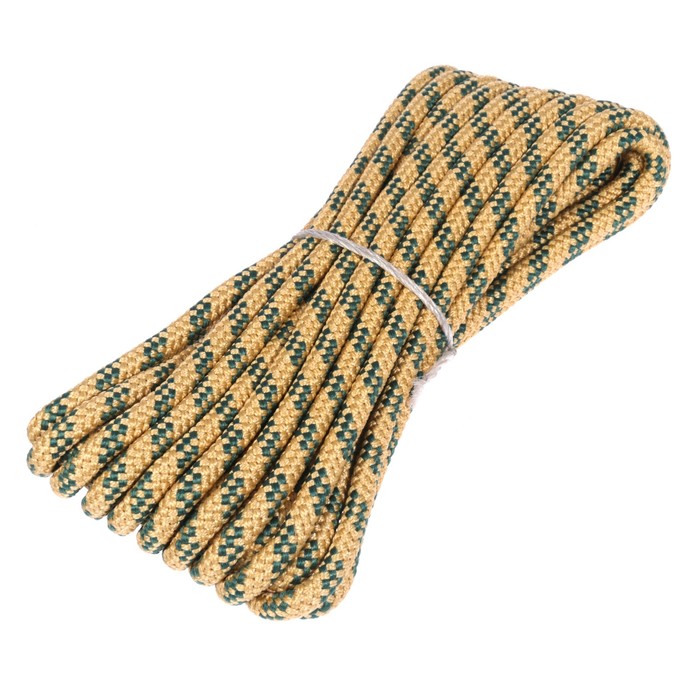 Шнур плетеный полипропиленовый, 24 прядный d=10 мм (длина 10 м), цвет МИКС