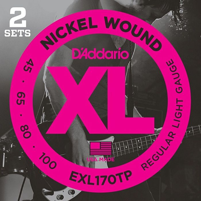 Комплект струн для  бас-гитары D'Addario EXL170TP Nickel Wound