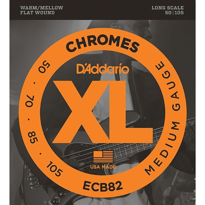 Комплект струн для  бас-гитары D'Addario ECB82 Chromes