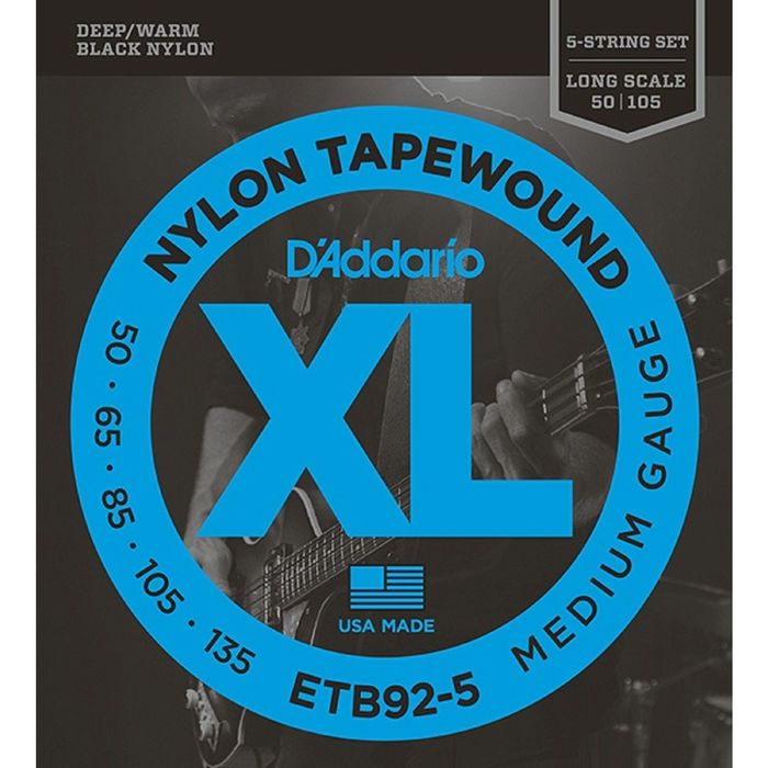 Комплект струн для  бас-гитары D'Addario ETB92-5 Tapewound