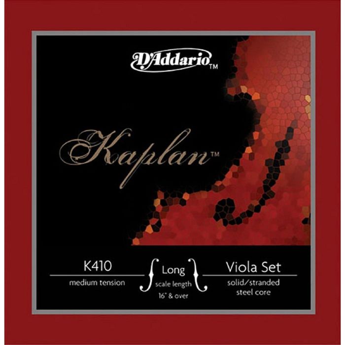 Комплект струн для альта D'Addario K410-LM Kaplan  большого размера, среднее натяжение