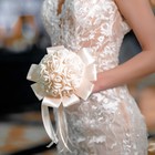 Букет-дублер для невесты "Совершенство", латексные цветы, айвори - фото 1609691