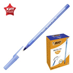Ручка шариковая, чернила синие, 1.0 мм, среднее письмо, BIC Round Stic Classic