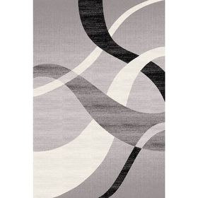 Прямоугольный ковёр Omega Carving 7690, 200 х 450 cм, цвет grey/black