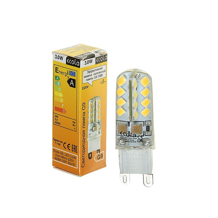 Лампочки светодиодные g9. Лампы g9 Ecola. Лампа g9 Ecola led-. Лампа g4 3w /4200k св/д Ecola Corn Micro. Лампа светодиодная Ecola g9rv30elc, g9, Corn, 3вт.