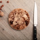 Доска из массива кедра «Рысь», круглая, 18 × 18 см Доска из массива кедра «Рысь», круглая, 18 × 18 см