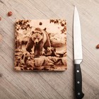 Доска из массива кедра «Медведь», квадратная, 18 × 18 см Доска из массива кедра «Медведь», квадратная, 18 × 18 см