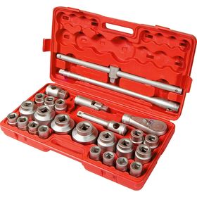 Набор торцевых головок MATRIX, квадрат, 3/4"–1", головки 21 х 65 мм, 26 шт 1875814
