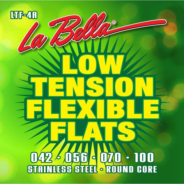 Комплект струн для бас-гитары La Bella LTF-4A Low Tension Flexible Flats