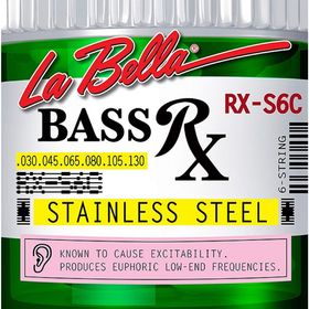 Комплект струн для 6-струнной бас-гитары La Bella RX-S6C RX – Stainless