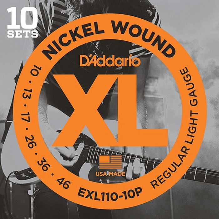 Струны для электрогитары D'Addario EXL110-10P Nickel Wound