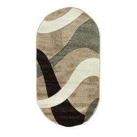 Овальный ковёр Rio Carving 024, 100 х 200 cм, цвет beige