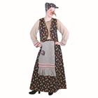 Карнавальный костюм "Баба-яга", косынка, блузка, жилет, юбка, нос, р-р 44-46, рост 164 см