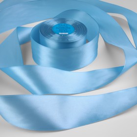 Лента атласная, 50 мм × 33 ± 2 м, цвет голубой №073