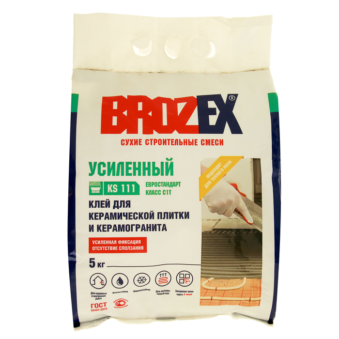 Клей для плитки Brozex КС-11 &quot;Стандарт&quot;, 5 кг