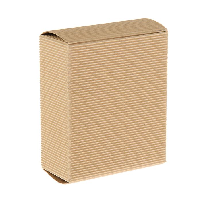 Коробка крафт из рифлёного картона, 13 х 11 х 5 см