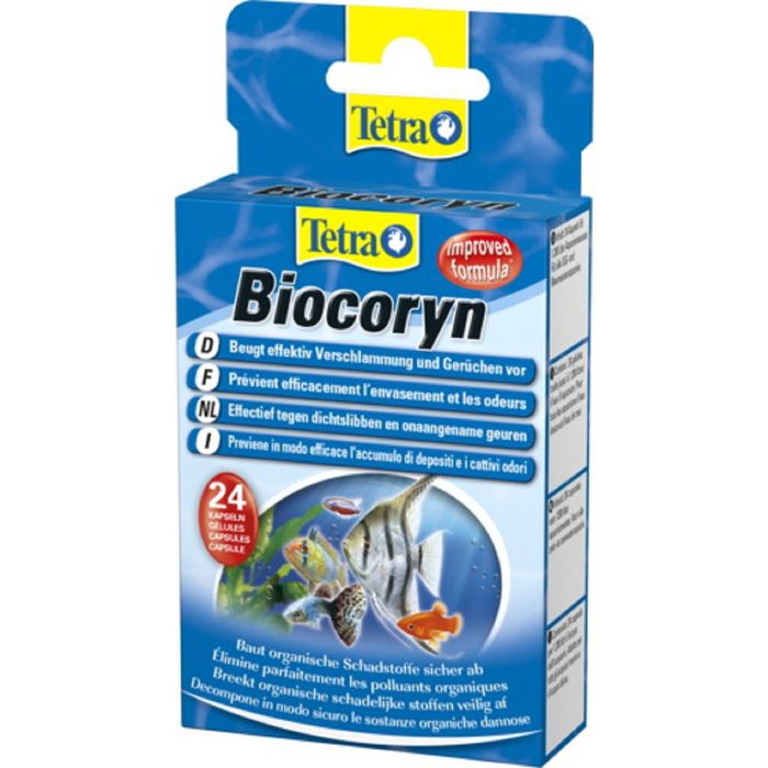 Кондиционер для разложения органики BIOCORYN 12 капсул на объем 600л