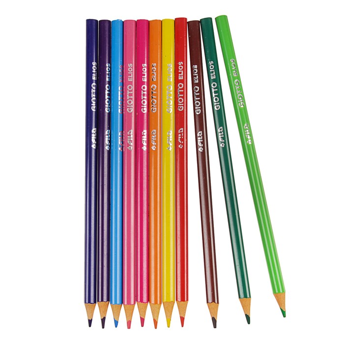 new 12 colored pencils giotto elios 