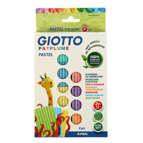 Пластилин мягкий Giotto Patplume Pastel (пищевые красители), 8 цветов по 33 г 1850575