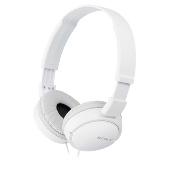 Наушники Sony MDRZX110W.AE, накладные, оголовье, провод 1.2 м, белые