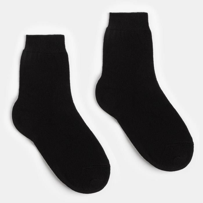 Носки детские, цвет чёрный, размер 20-22