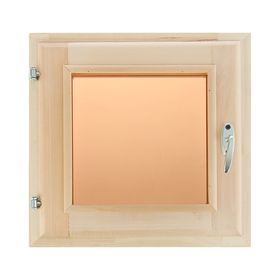 Окно, 40×40см, двойное стекло, тонированное, из липы