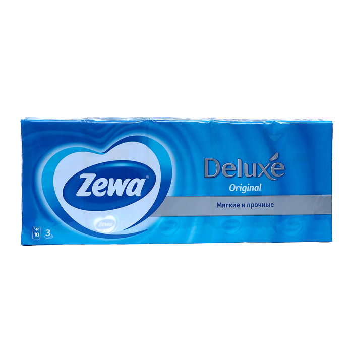 Носовые платки Zewa Deluxe 10 шт по 10 упаковок