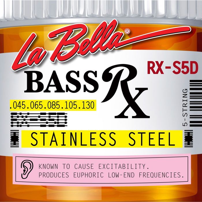 Струны для бас-гитары La Bella, RX-S5D RX – Stainless, нерж.сталь, 45-130