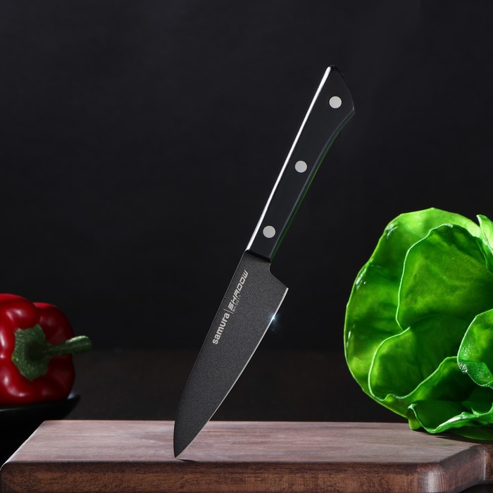 Нож кухонный Samura SHADOW, для овощей, лезвие 9,9 см - фото 1064474