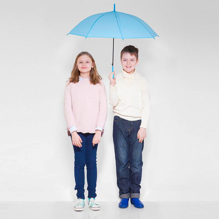 Зонт детский полуавтоматический &quot;Однотонный&quot;, r=41см, цвет голубой