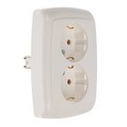 Розетка "Рондо" SchE RS16-228-BI, 16 А, двухместная, скрытая, с з/к, цвет белый Розетка "Рондо" SchE RS16-228-BI, 16 А, двухместная, скрытая, с з/к, цвет белый