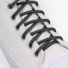 Шнурки для обуви, круглые, d = 4,5 мм, 120 см, пара, цвет чёрно-серый - фото 7644291