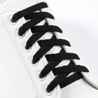 Laces for shoes, flat, 8 mm, 70 cm, color black Laces for shoes, flat, 8 mm, 70 cm, color black