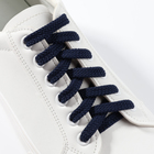 Laces for shoes, flat, 8 mm, 120 cm, pair, color blue