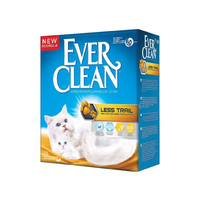 Наполнитель комкующийся Ever Clean Less Trail для котят и длинношерстных кошек, 10 л