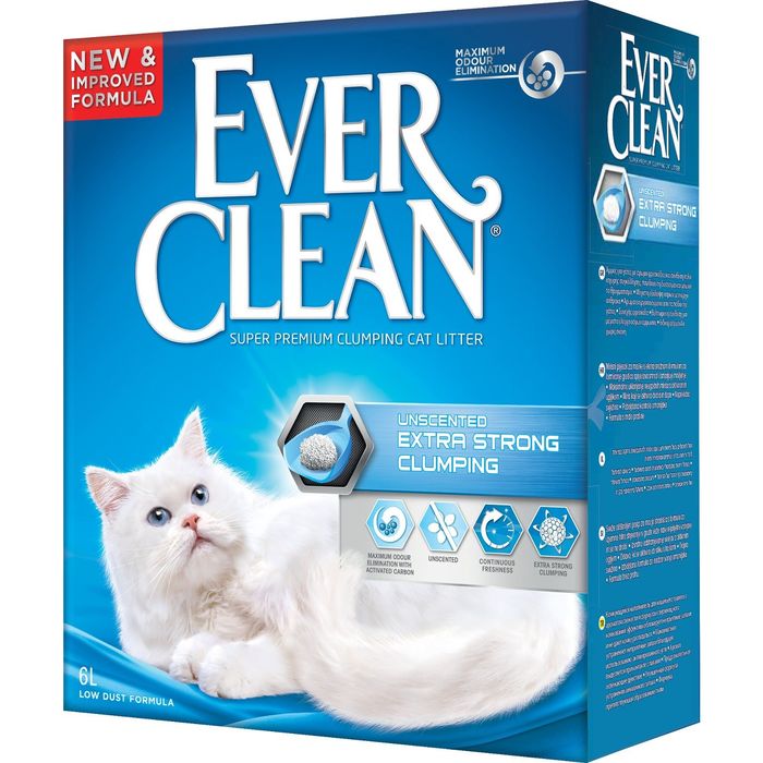 Наполнитель комкующийся Ever Clean Extra Strong Clumpin  Unscented, без ароматизатора, 6л