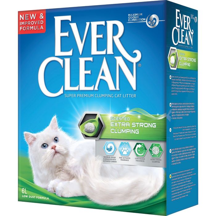 Наполнитель комкующийся Ever Clean Extra Strong Clumping Scented с ароматизатором, 6л