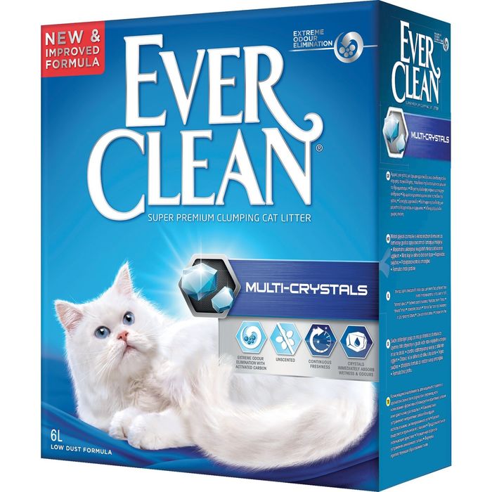 Наполнитель комкующийся Ever Clean Multi Crystals с мульти-кристаллами, 6 л