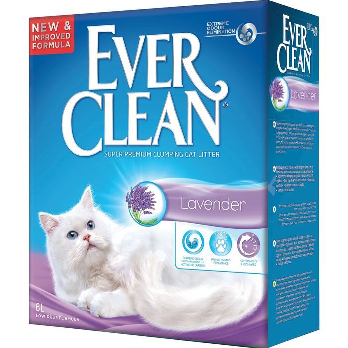 Наполнитель комкующийся Ever Clean Lavender с ароматом лаванды, 6 л