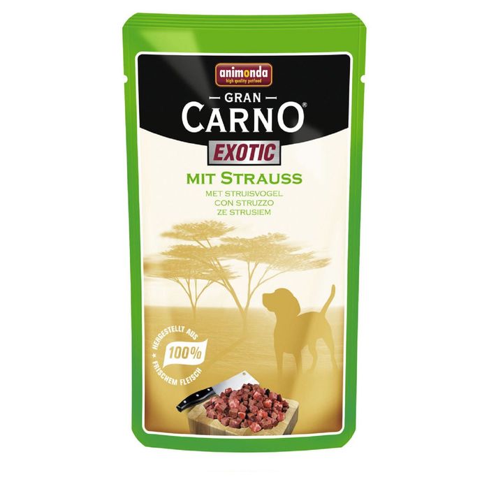 Влажный корм Animonda GRAN CARNO EXOTIC с мясом страуса для собак, 125 г