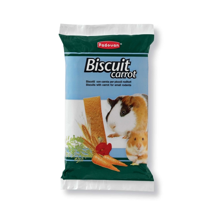 Лакомство Padovan   BISCUIT Carrot  бисквиты морковные для грызунов , 5*30г