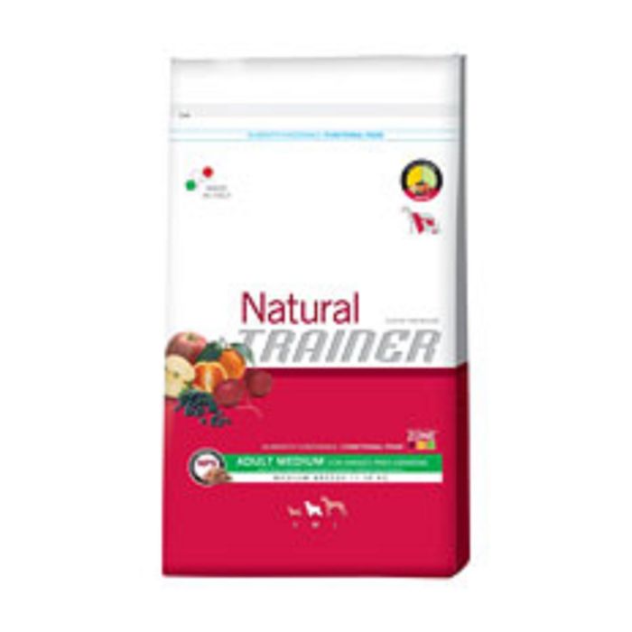 Сухой корм Trainer Natural Medium Adult Beef, Rice and Ginseng говядина/рис/женьшень, 3 кг