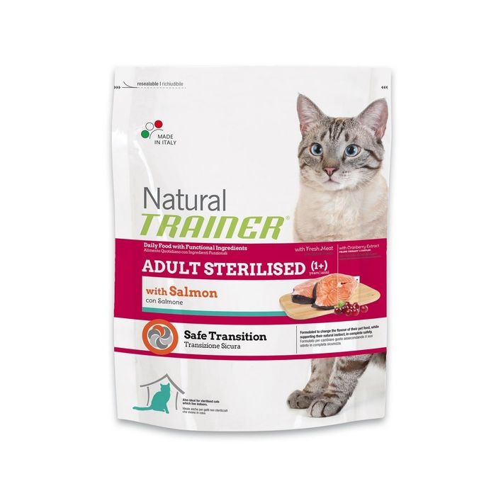 Сухой корм Trainer Natural Adult Sterilised Salmon для стерилизованных кошек, лосось, 300 г