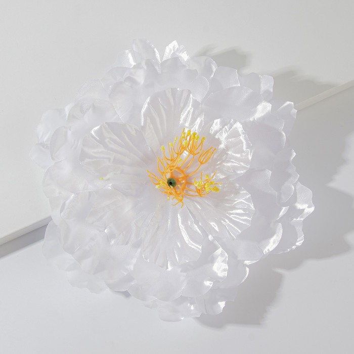 Белый цветок для свадебного декора, 30,5 х 23 х 1,8 см - фото 79044354