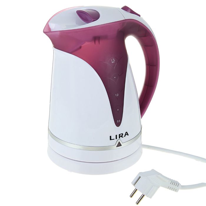 Чайник электрический LIRA LR 0101 purp, 2200 Вт, 220 В, 1,7л.   бело-фиолетовый