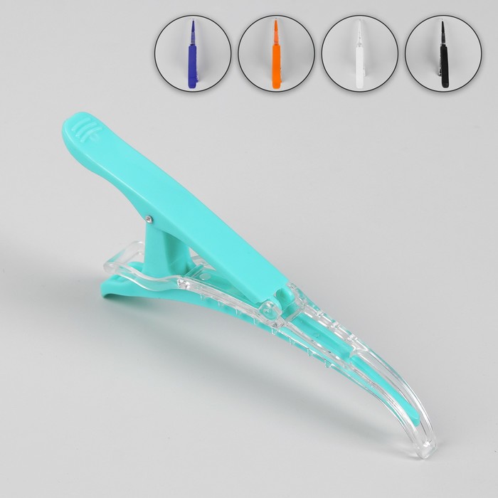 Зажим для волос пластиковый, 14(±1)см, цвета МИКС