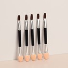 A set of applicators for shadows, double-sided, with a narrow brush, 5pcs, 8cm, color black