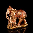 Копилка "Слоны семья", глянец, бронзовая, 29 см, гипс, микс - фото 6569393